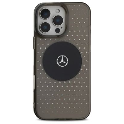 3. Mercedes MB Case Star Pattern Hülle für iPhone 16 Pro - Schwarz