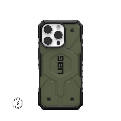 UAG Pathfinder Magsafe - Schutzhülle für iPhone 16 Pro, kompatibel mit MagSafe (oliv) [mto]