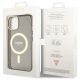 8. Guess Glitter Gold MagSafe Hülle für iPhone 14 – Schwarz