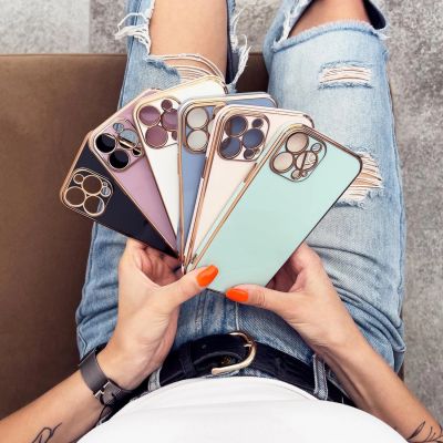 8. Lighting Color Case für Xiaomi Redmi Note 11 Gel Cover mit goldfarbenem Rahmen mint