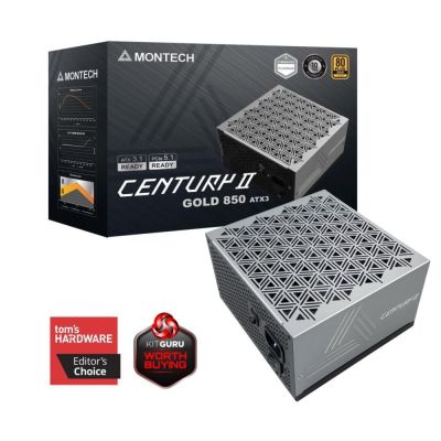 8. Montech CENTURY II Netzteilmodul 850 W 20+4 Pin ATX Silber, Schwarz