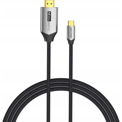 2. USB-C auf HDMI Vention 4K@60Hz Geflochtenes Kabel 2m Grau