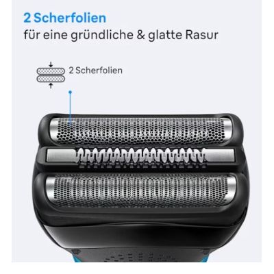 3. Braun Series 3 310s Folienrasierer/Trimmer, Schwarz, Blau