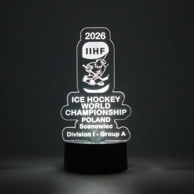 Dekorative Lampe zur IIHF-Weltmeisterschaft IA Sosnowiec 2026