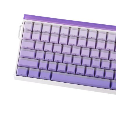 3. HERO84 HE Tastatur mit Dichtung, Weiß+Lila+Farbverlauf+HELL JadeKing Schalter RGB AULA