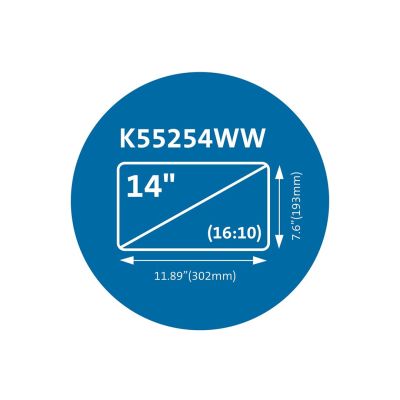 6. Kensington K55254WW Bildschirmfilter für 35,6 cm (14") Laptops, rahmenloser Sichtschutzfilter für Displays