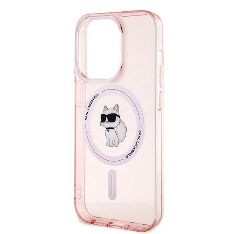 6. Karl Lagerfeld IML Choupette MagSafe Hülle für iPhone 14 Pro – Rosa