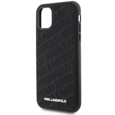 6. Karl Lagerfeld Quilted K Pattern Hülle für iPhone 11 / Xr – Schwarz