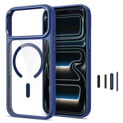 2. Tech-Protect Magmat Magsafe CC Hülle für iPhone 17 Pro / 18 Pro – Marineblau und Transparent