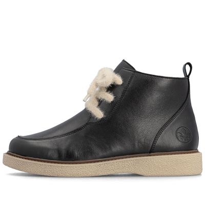 3. Schwarze Damen-Ankle-Boots aus Leder, Rieker 71100-00