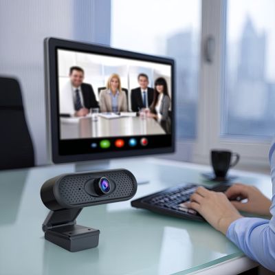9. NANORS USB-Webcam HD 1080P (1920x1080) mit integriertem Mikrofon, Kabellänge 1,7 m, 25 FPS, RS680
