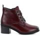 7. Damen-Schnürstiefeletten aus Leder mit hohem Absatz, bordeauxrot, Vinceza EN27-133107