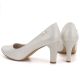 10. Damen-Lederschuhe mit Lochmuster, grau, Sergio Leone SP006