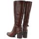 4. Damenstiefel mit Blockabsatz, braun, Sergio Leone KZ-08