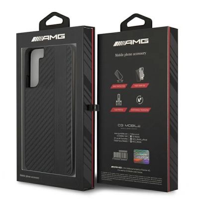 8. AMG Carbon Stripe&Embossed Case für Samsung Galaxy S22+ - Schwarz