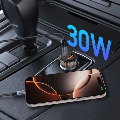 5. Tech-Protect CC01 30W 2-Port USB-A / USB-C Kfz-Ladegerät – Schwarz