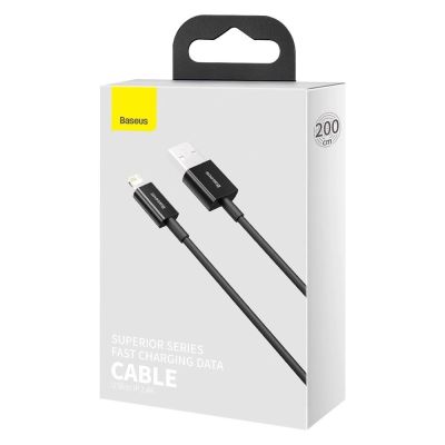 5. Baseus Superior USB - Lightning Kabel 2,4 A 2 m schwarz (CALYS-C01)