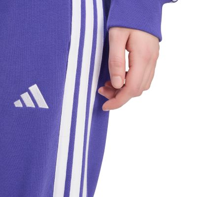 3. adidas Essentials Damenhose mit 3 Streifen, French Terry, Bündchen, Lila KF8340