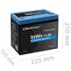 8. Qoltec LiFePO4 Lithium-Eisenphosphat-Akku | 12,8 V | 50 Ah | 640 Wh | BMS
