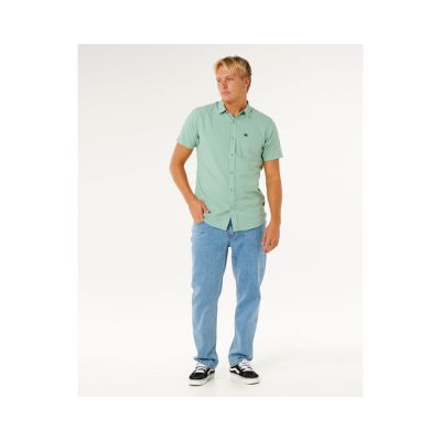 4. Herren RIP CURL Vaporcool Aerotech Kurzarmhemd Grün