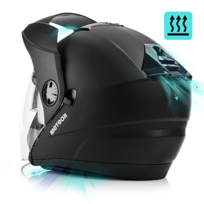 5. Meteor Hekato XL Motorradhelm 61 cm Schwarz