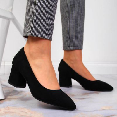 8. Sergio Leone W SK358A schwarze Pumps mit hohem Absatz 