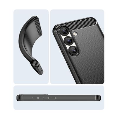 17. Carbon Case für Samsung Galaxy S25 Edge - Schwarz