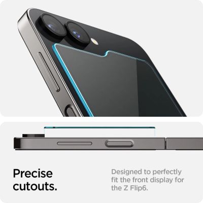 12. Spigen Glas.tR EZ Fit gehärtetes Glas für Samsung Galaxy Z Flip 6 - 2 Stk.