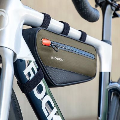 7. Rockbros 30120079001 Fahrradtasche für 1,7 l Rahmen – Grün und Schwarz