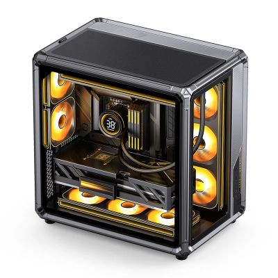 33. Jonsbo X400 PC-Gehäuse, Midi-Tower, ATX, gehärtetes Glas – grau