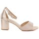 2. Damen-Sandalen mit Absatz in Beige und Gold, Modell Potocki LE20339