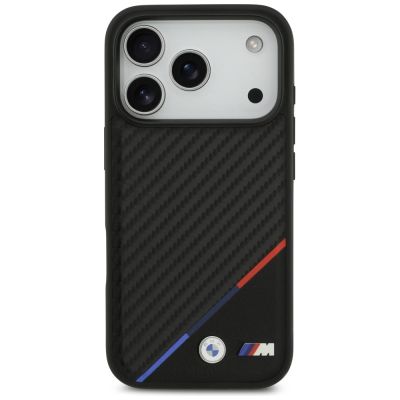 3. BMW M Carbon Tricolor Line MagSafe Case für iPhone 17 Pro - Schwarz