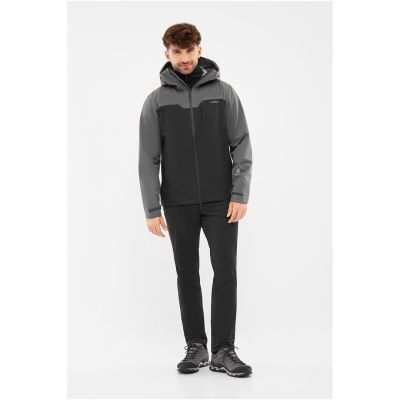 Herren-Hartschalenjacke mit Primaloft, VIKING Ravelo 3-in-1 Herren-Sweatshirt, schwarz/grau, XXXL
