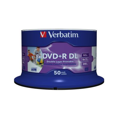 4. Verbatim 43703 DVD-Disc 8,5 GB DVD-R DL 50 Stück.