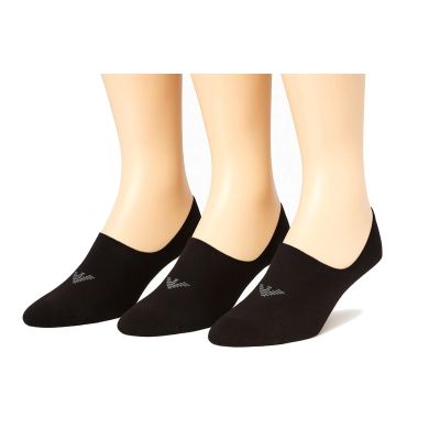 Emporio Armani Calza Micro Socken aus Baumwolle, Schwarz, 3er-Pack