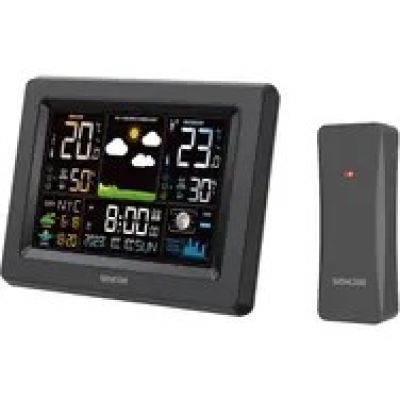 Sencor SWS 4500 Wetterstation Schwarz / Farb-LCD-Display / Drahtlossensor