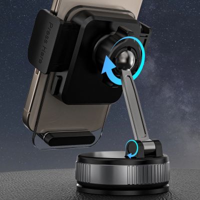 6. Dudao F24PLUS Autohalterung mit Saugnapf für das Armaturenbrett – Schwarz