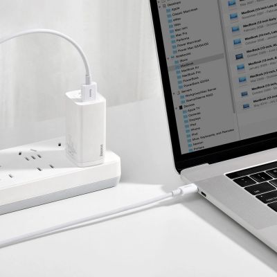 10. Baseus Superior Kabel USB - USB Typ C 6A 66W 1m weiß (CATYS-02)