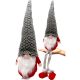 Dekorativer Gartenzwerg mit grauer Pelzmütze, 50 + 25 cm
