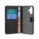 8. Puro Wallet Stand Case für iPhone 17 aus Öko-Leder, mit Klappe, Brieftaschen- und Standfunktion - Schwarz