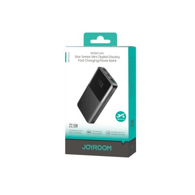 6. Joyroom JR-QP191 Star Series Mini 10000mAh 22,5W Powerbank mit Digitalanzeige – Schwarz