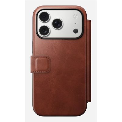 4. NOMAD Modern Leather Folio - MagSafe-kompatible Lederhülle für iPhone 17 Pro, Horween-Leder (Old Dublin)