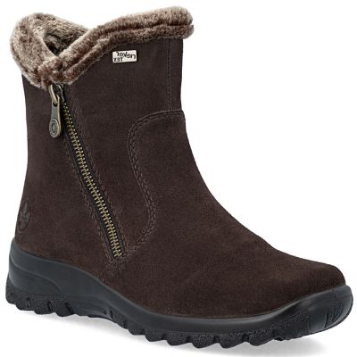 Rieker L7162-25 Wasserdichte, isolierte Damen-Ankle-Boots aus Leder, dunkelbraun