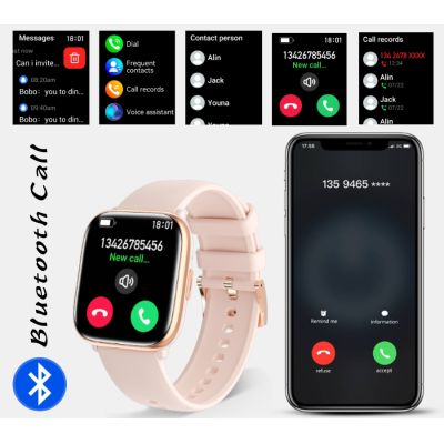 7. Rubicon RNCF31 SCHWARZE Damen-Smartwatch