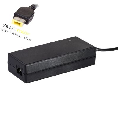 2. Akyga AK-ND-52 Netzteil für IBM, Lenovo Notebooks (19,5 V; 6,15 A; 120 W; Slim Tip, quadratisch, gelb)