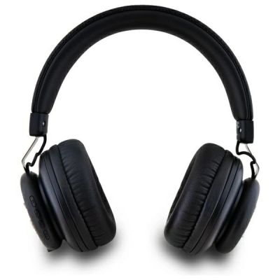 3. DKNY Bluetooth-On-Ear-Kopfhörer mit Metalllogo – Schwarz