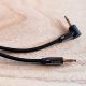 8. Wozinsky AUX-Kabel, abgewinkelt (Stecker-Stecker), Mini-Klinkenkabel, 2 m, Schwarz