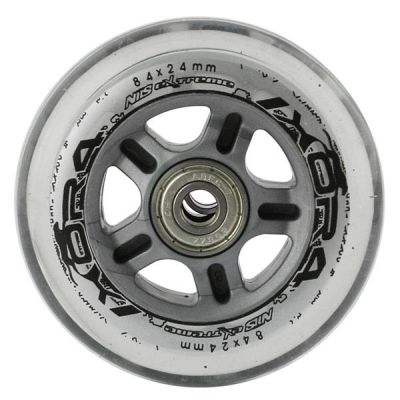 10. PU 84x24 82A TRANSPARENT (4 St.) + ABEC-7 CHROME (8 St.) SET NILS EXTREME