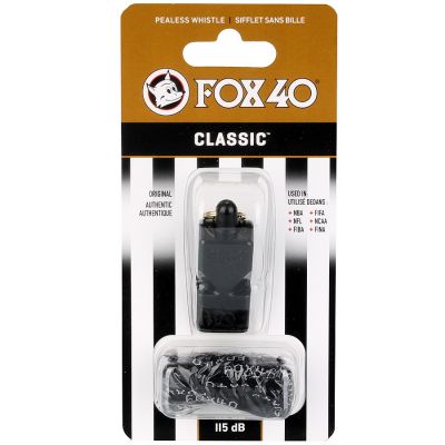 2. FOX Classic Pfeife + Schnur 9901-0008 schwarz