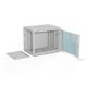 6. ALANTEC Wandschrank 19" 9U 600x450, Glastür, grau, montiert (SW-9U-600-450-01-SA)